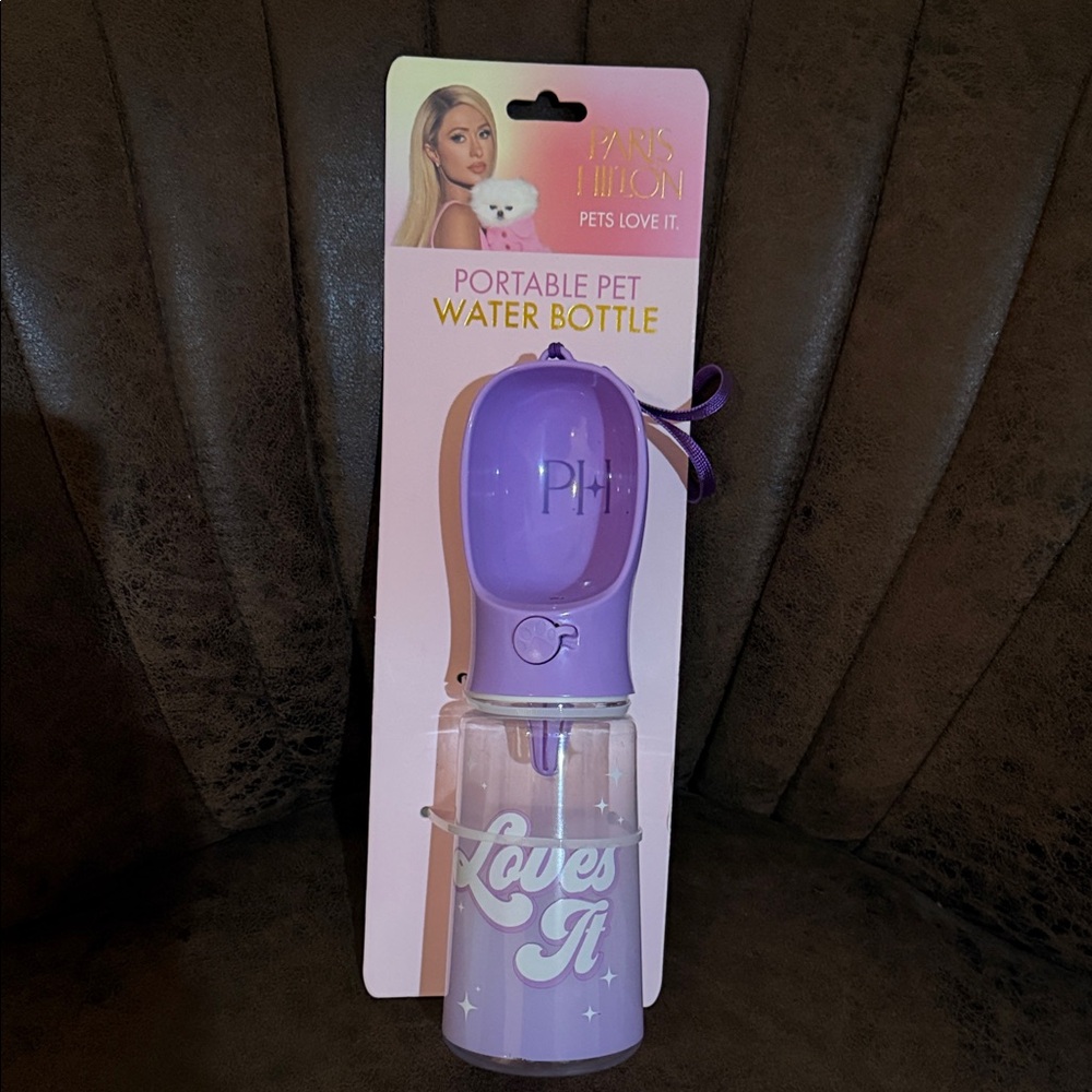 Paris Hilton Purple Portable Pet Water Bottle